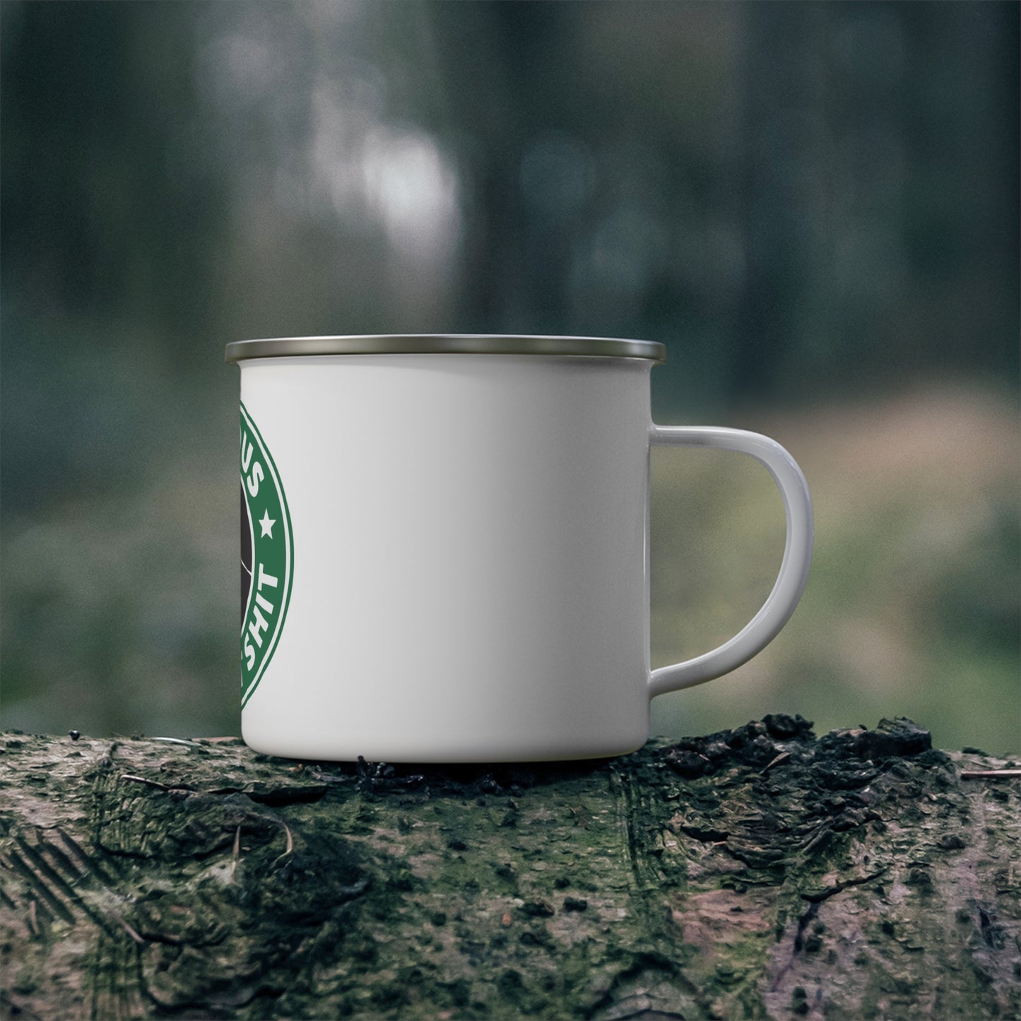 Stainless Steel Camping Mug "serious gourmet shit"