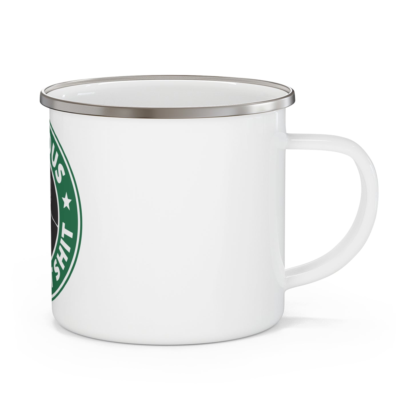 Stainless Steel Camping Mug "serious gourmet shit"